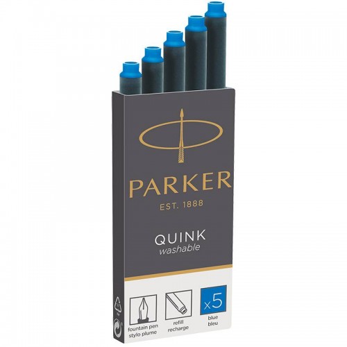 Синие неводостойкие картриджи Parker (Паркер) Quink Cartridges Washable Blue 5 шт в Санкт-Петербурге
