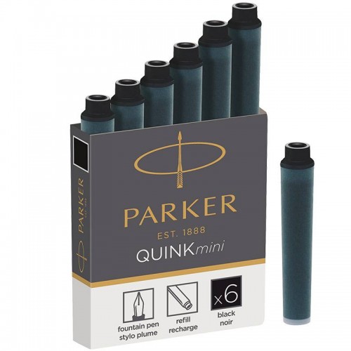 Черные мини картриджи Parker (Паркер) Quink Mini Cartridges Black 6 шт в Санкт-Петербурге
