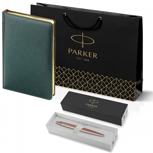 Набор Parker Jotter XL SE20 Monochrome Rose Gold из шариковой ручки и ежедневника зеленого цвета в Санкт-Петербурге