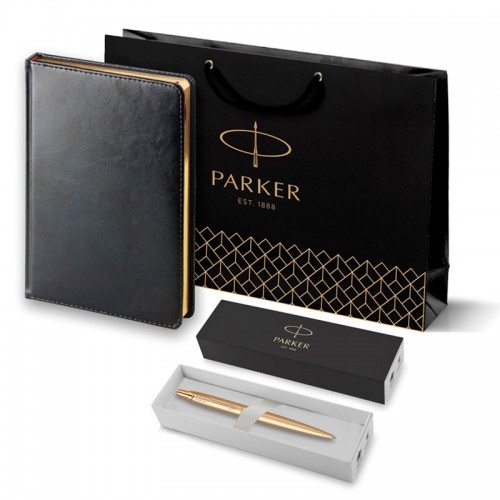 Набор Parker Jotter XL SE20 Monochrome Gold из шариковой ручки и ежедневника черного цвета в Санкт-Петербурге
